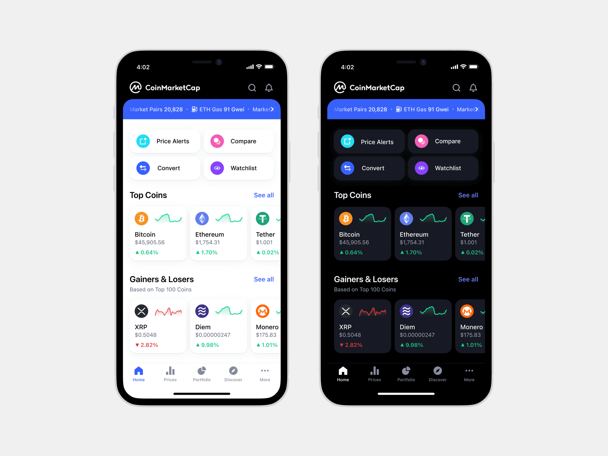 CoinMarketCap project mobile image 1